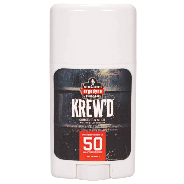 Ergodyne KREW’D 6354 Sunscreen Stick, Broad Spectrum SPF 50, Water Resistant, 1.5 oz