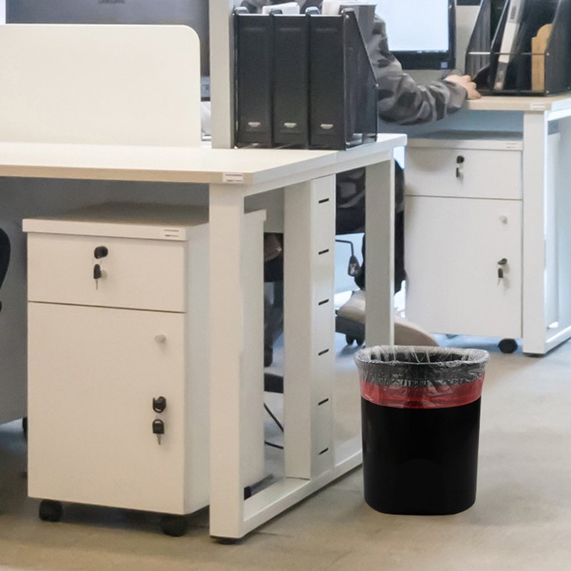 Fosly 6L Super Strong Drawstring Bin Liners, Transparent, Tear-Resistant Bin