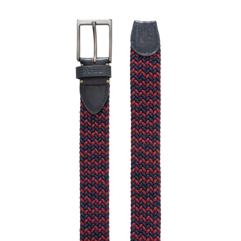 Redbridge Braided Belt Elastic Flexible Adjustable Unisex Stretch Belt, Bordeaux