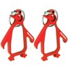 munkees Penguin Bottle Opener Keychain 2 Pack Aluminium Key Beer