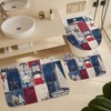 HDESDIS 4Pcs Abstract Sea Lighthouse Shower Curtain Sets with Rugs,