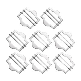 QUARKZMAN Pack of 8 Metal Adjustable Slider Buckles, 30 mm Webbing Roller Pin Clip Buckle Tri Glide for Vest, Suit, Bags, Replacement Part (Silver), silver
