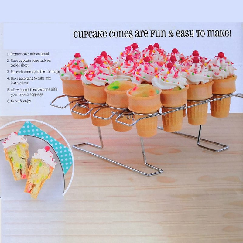 Cupcake Cone Baking Rack, Ice Cream Cone Baking Rack Stainless