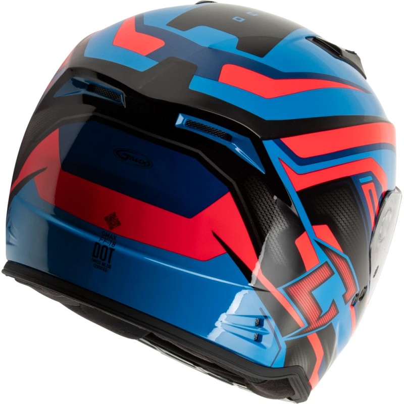 GMAX FF-18 DRIFT HELMET BLACK/BLUE/RED XL F11811217