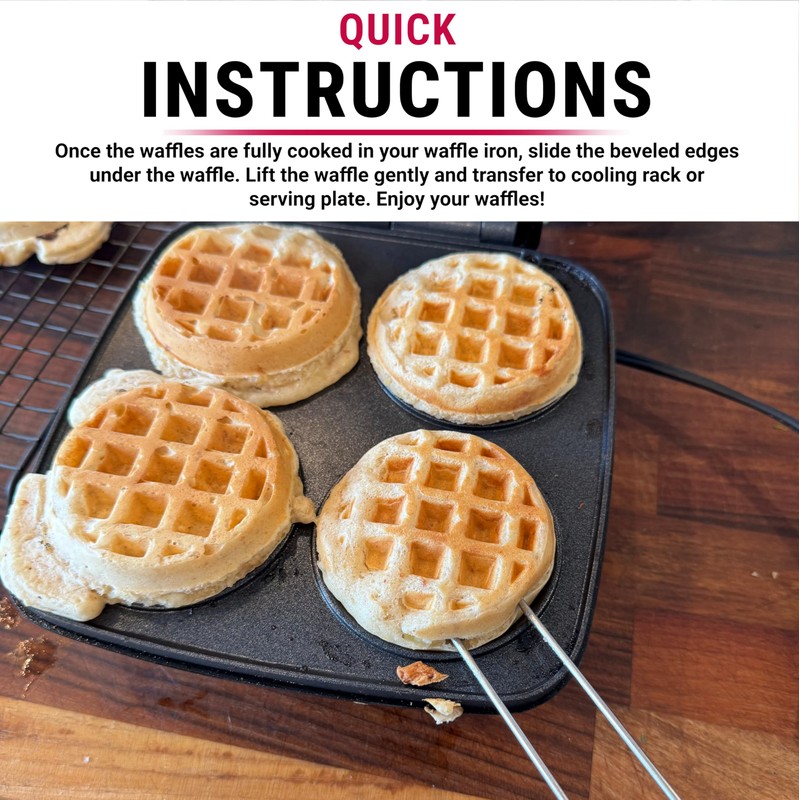 Captain Jax Waffle Fork for Belgian Waffles, Mulit-Use Stainless Steel