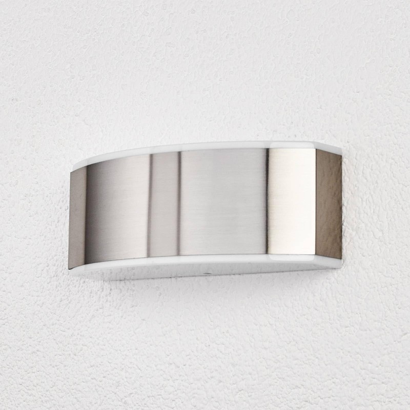 Lindby 'Pacon' (Splash-proof (Modern) in Aluminium Stainless Steel (1 Bulb,