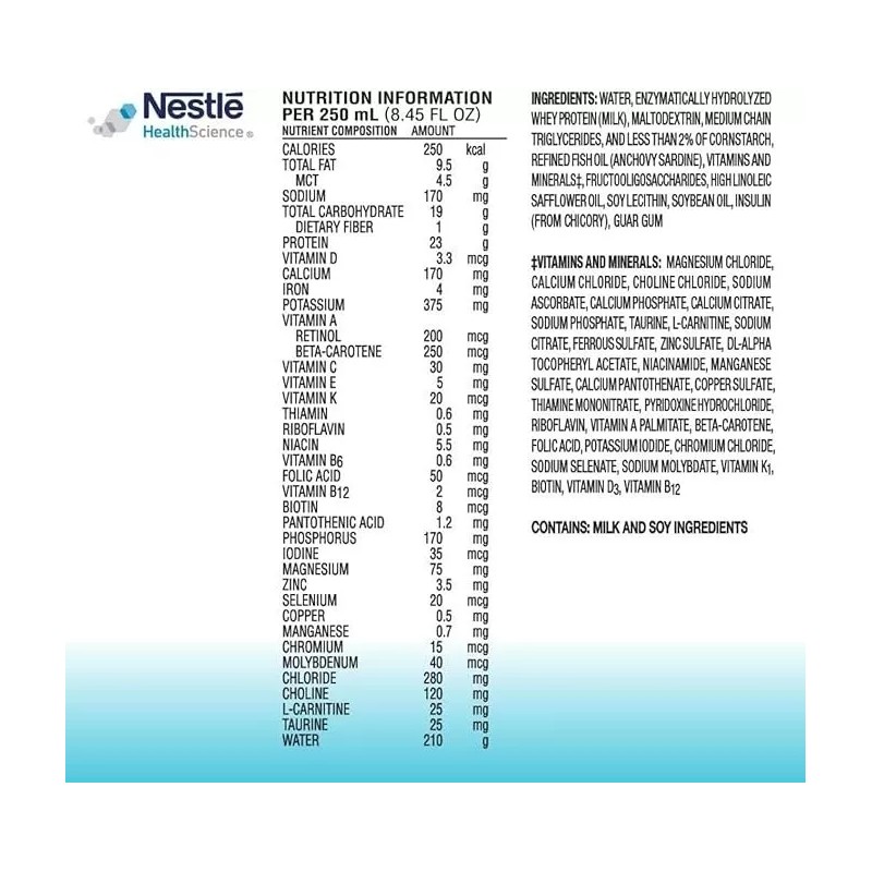 Nestle Peptamen Intense VHP 8.45 Fl Oz, 24 Count- Exp