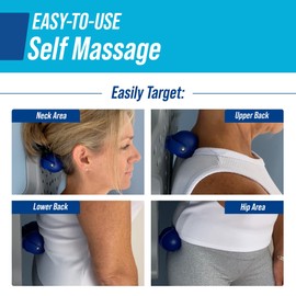 EZ-Bak Massager - Wall Mounted Roller Ball Massage for Deep Tissue, Muscle Knots & Trigger Points - Massage Therapy Roller for Back Pain, Neck and Shoulder Myofascial Release