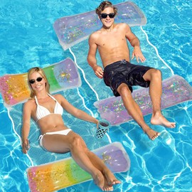 Kalamakala Pack of 2 Pool Hammock, Air Mattress, Water Hammock, Pool Toy, 4-in-1 Inflatable Water Toy, Pool Accessories, Water Hammock Adult for Armchair, Mattresses, Seat, Swimming Mat