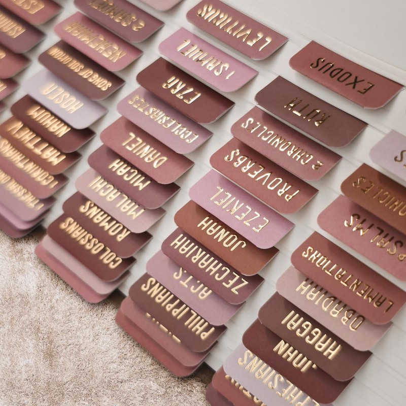 Laminated Bible Tabs, Bible Study Supplies, Large Print Bible Book