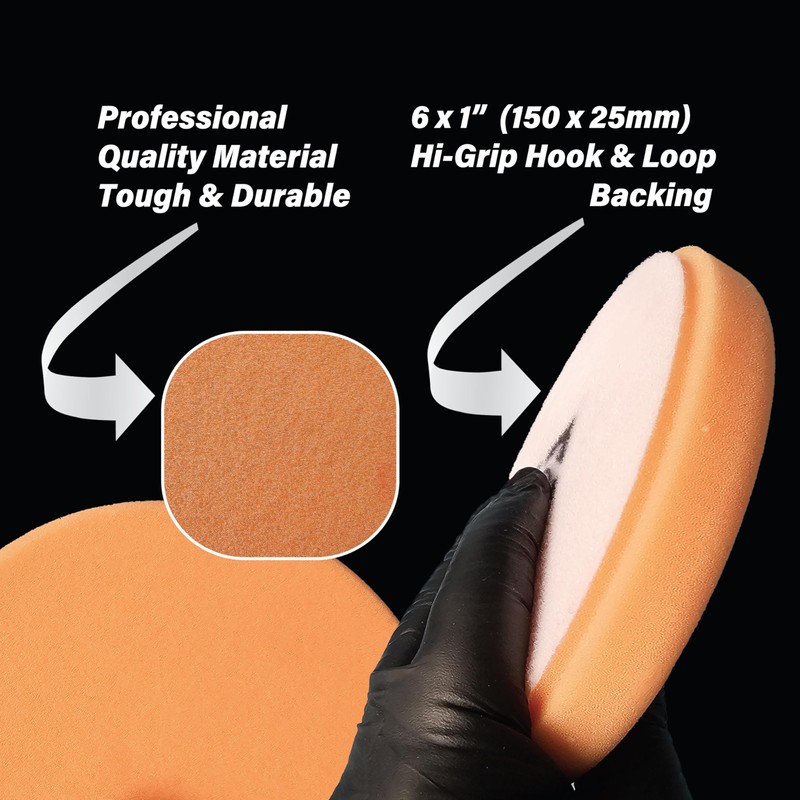 MINK METAL Clarity Compound Orange Polishing & Compounding Foam Pads,