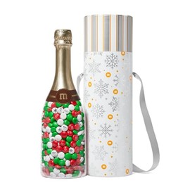 M&M'S WORLD Holiday Gift Bottle in Snowflake Tube, Unique Holiday Gift filled with Pre-Designed M&M’S Holiday Candies
