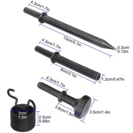 8 Piece Air Chisel Set Pneumatic Chisel Air Hammer Punch Chipping Bits Tool