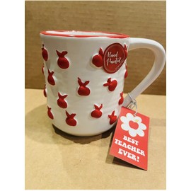 Sheffield By Home Best Teacher Ever Hand Painted Mug With Red Apple Design by Sheffield Home