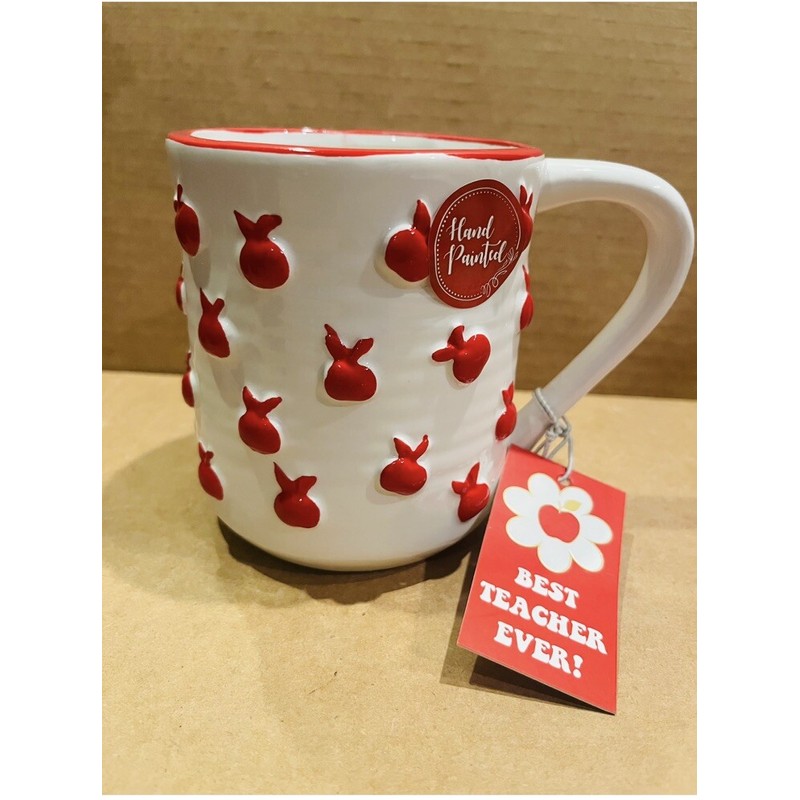 Sheffield By Home Best Teacher Ever Hand Painted Mug With