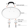 12 Inch Tempered Glass Lid for Lodge 12" Cast Iron