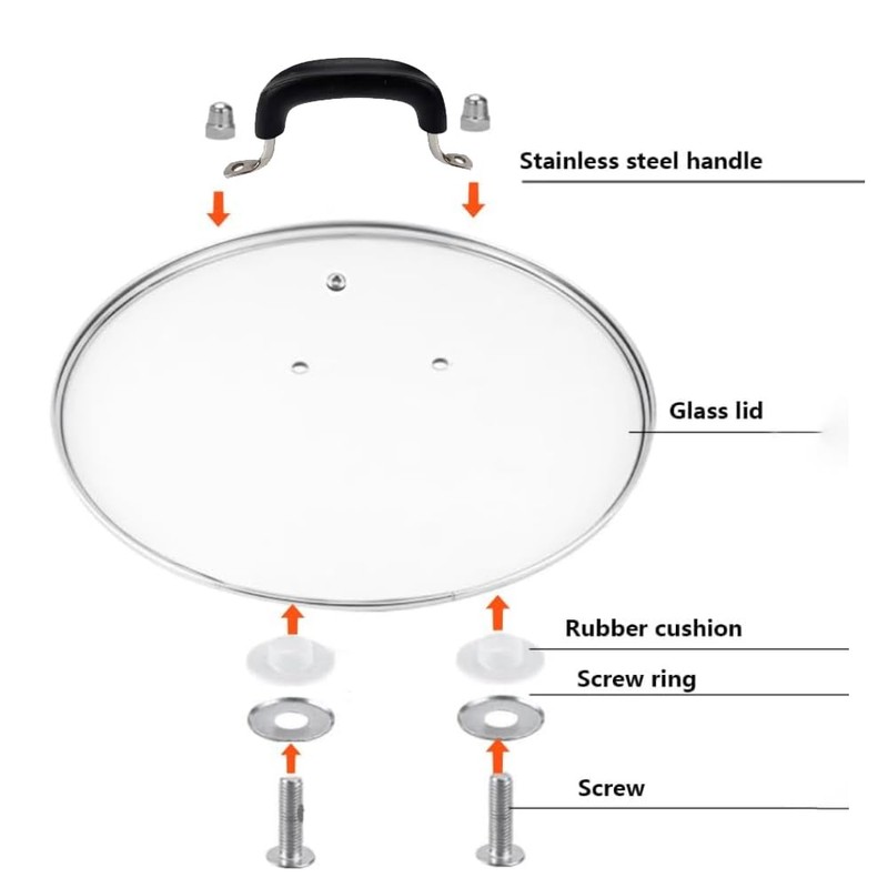 12 Inch Tempered Glass Lid for Lodge 12" Cast Iron