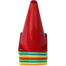 Cones, Marker Cones, Traffic Cones 10 Sets 23 cm, Red, Yellow, Green, Blue, Orange, 5 COLOURS, multi-coloured, 23 cm
