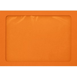 LUXPaper Full Face Window Envelopes with Peel & Press - A7 Oversized Envelopes for Sending Invitations, Photos, Cards - 80lb. Mandarin, Size: 5 1/4 x 7 1/4, 50 Pack - A7FFW-55-50