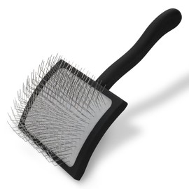 Chris Christensen Big K Dog Slicker Brush for Dogs (Goldendoodles, Labradoodles, Poodles), Groom Like a Professional, Fluff Detangle Style, Saves Time Energy, Black, Large