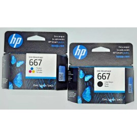 For HP Cartucho De Tinta HP 667 negro y tricolor NUEVO