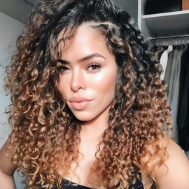 Xtrend 10 Inch Pre Looped Micro Curly Crochet Hair 8 Packs Ombre Brown Brazilian Braids Curly Crochet Hair Extensions Water Wave Synthetic Deep Wave Crochet Hair For Black Women(30Strands/Pack，T30#)