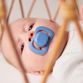 b.box Pacifier Soother Dummy Size 1 (2 Pack) | Natural Rubber Latex |Round Nipple | Antimicrobial | 0-6m