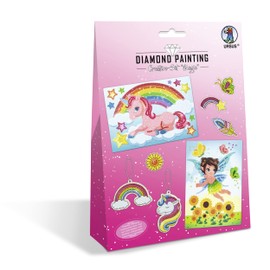 Ursus 43510001 Diamond Painting Creative Set "Magic", Craft Set for Children for Creative Design of Pictures, Pendants and Stickers with Diamonds