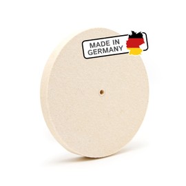 Polishing Wheel for Felt Sanding Block (95% Wool) with Hole, Diameter 125 mm, 15 mm Thick, Polishing Felt for Angle Grinder and Lathe, Sanding Block Disc Made of Wool Felt - Made in Germany