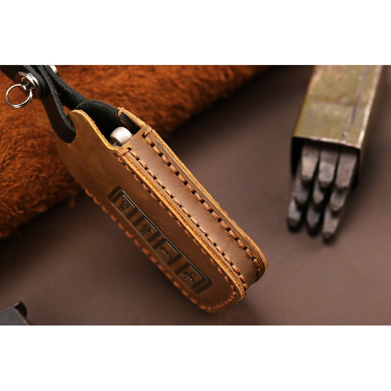 ontto Leather Key Fob Cover Keyring for Lexus IS200t IS250