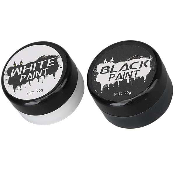 Juego de Maquillaje en Blanco y Negro, Pintura Corporal Facial