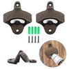 2PCS Cast Iron Wall Mounted Bottle Opener Vintage Rustic with