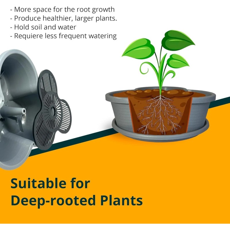 SunVara Planter Strawberry Vertical Stackable Tower 5 Tier Herb Outdoor