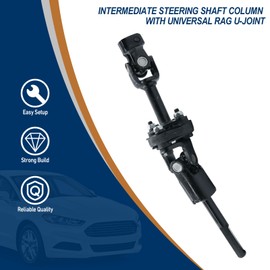 Torquizo Intermediate Steering Shaft Column with Universal Rag U-Joint, for Chevy S10 Tracker 1999-2004, for Suzuki Grand Vitara 1999-2005 Replaces#425-W01 91174749 48220-67D50 48220-65D60