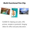 Wisdompro Pen Clip for Notebook Gold, 12 Pack Stainless Steel