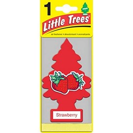 LITTLE TREES Car Air Freshener | Hanging Paper Tree for Home or Car | Strawberry | 6 Pack