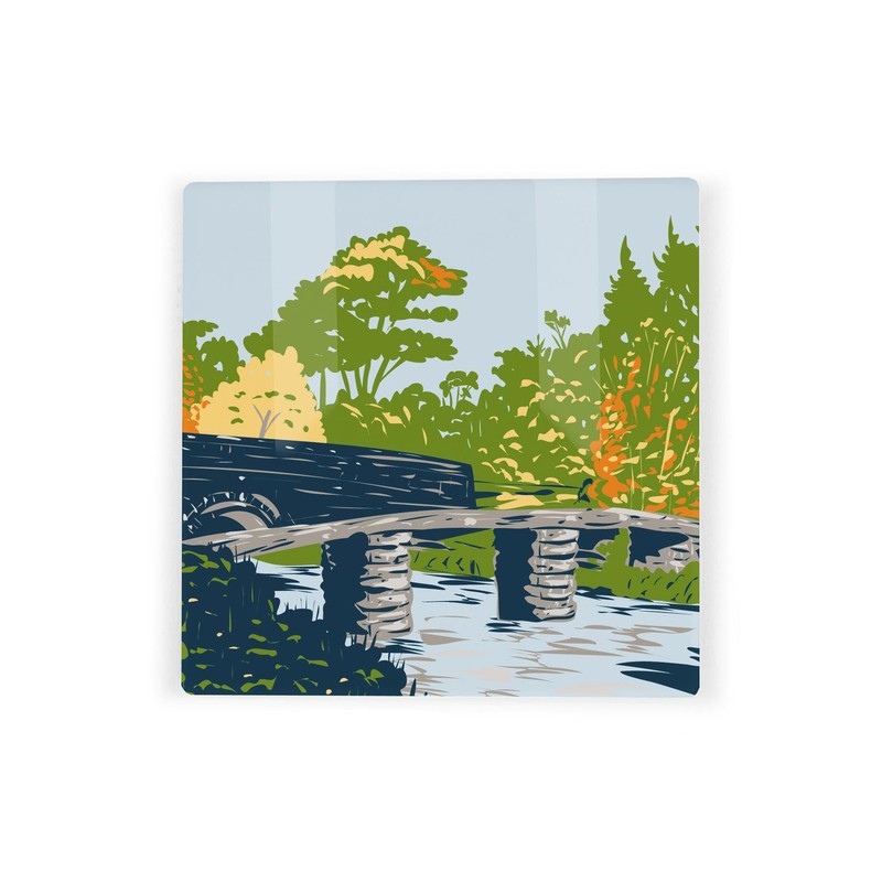 Dartmoor Ceramic Coaster Set - Devon UK Landmarks/Landscapes Square Set