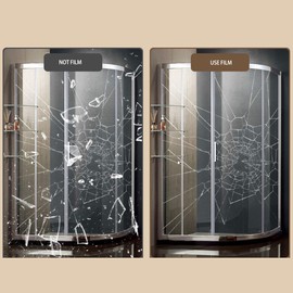 4Mil Clear Window Security Film, Shatterproof Film, Transparent Self-Adhesive Window Safety Film, Anti Shatter Tempered Glass Film for Home and Office Protective