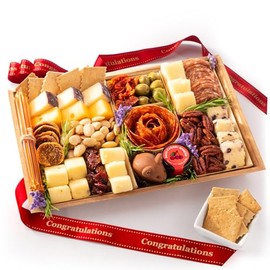 Nibble Charcuterie Congratulations Deluxe Board for 4-5, Ready to Serve Charcuterie Board