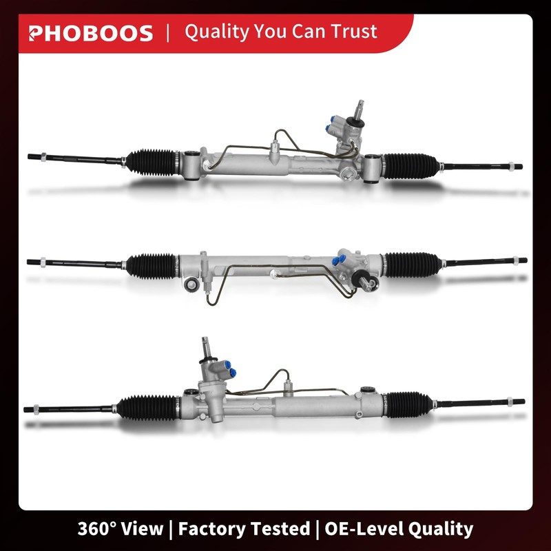 PHOBOOS Hydraulic Power Steering Rack and Pinion Assembly Compatible with
