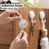 So Nice No-Drill Adhesive Hooks 4 Pack – White Self-Adhesive