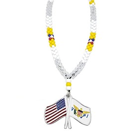 Necklaces -USA & VIRGIN ISLAND Flag-