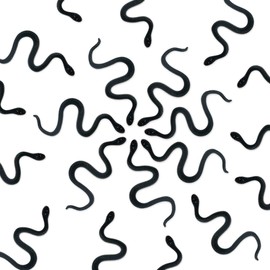 WELANE Rubber Snakes, 30 PCS Black Fake Snakes for Prank Props, Pranks Boxes (10.5cm/4.13in)