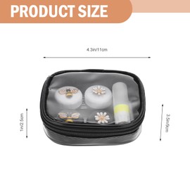 EXCEART Contact Lens Case Set Crystal Bee Contact Lens Box Contact Lens Soak Storage Kit with Bottle Tweezer for Outdoor Daily Use