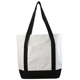 Large Daily Poly Zippered Tote Bag
