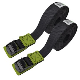 TRUTZHOLM Lashing Strap with Scratch Protection 2 m / 4 m Length 25 mm Width Neoprene Padding or Rubber Protection Cap Clamping Lock Lashing Strap for Bicycle Motorcycle Luggage Set of 2 (Neoprene