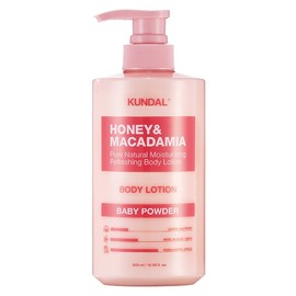 Kundal Honey and Macadamia Pure Body Lotion Baby Powder, 500ml, 1 pc / 쿤달 허니 앤드 마카다미아 퓨어 바디로션 베이비파우더, 500ml, 1개