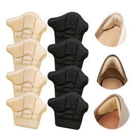 Almohadillas de Talón para Zapatos Sueltos,8 PCS Almohadillas de Talón,Almohadillas de Talón Adheribles para Zapatos de Mujer y Hombre,Protectoras Tacones,para Evitar Resbalones,Ampollas(4 Pares)
