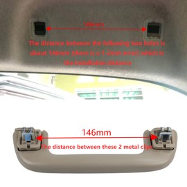 RLB-HILON Interior Grab Handle Compatible with Toyota Model for Corolla 4Runner Highlander RAV4 and More, Grip Assist Handle, Without Hook Type, Beige-Gray Color