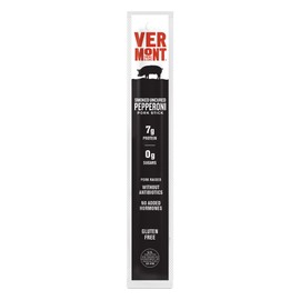 Vermont Smoke and Cure Meat Sticks – Pork – Gluten Free Snack – Smoked Uncured Pepperoni – 1oz Stick – 24 count